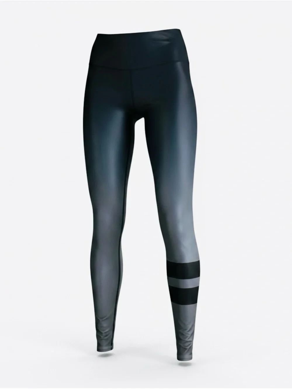 ALO Yoga Black and Charcoal High-Waist Leggings